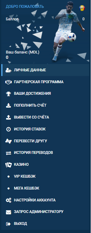 Возможности «Личного кабинета» 1xbet
